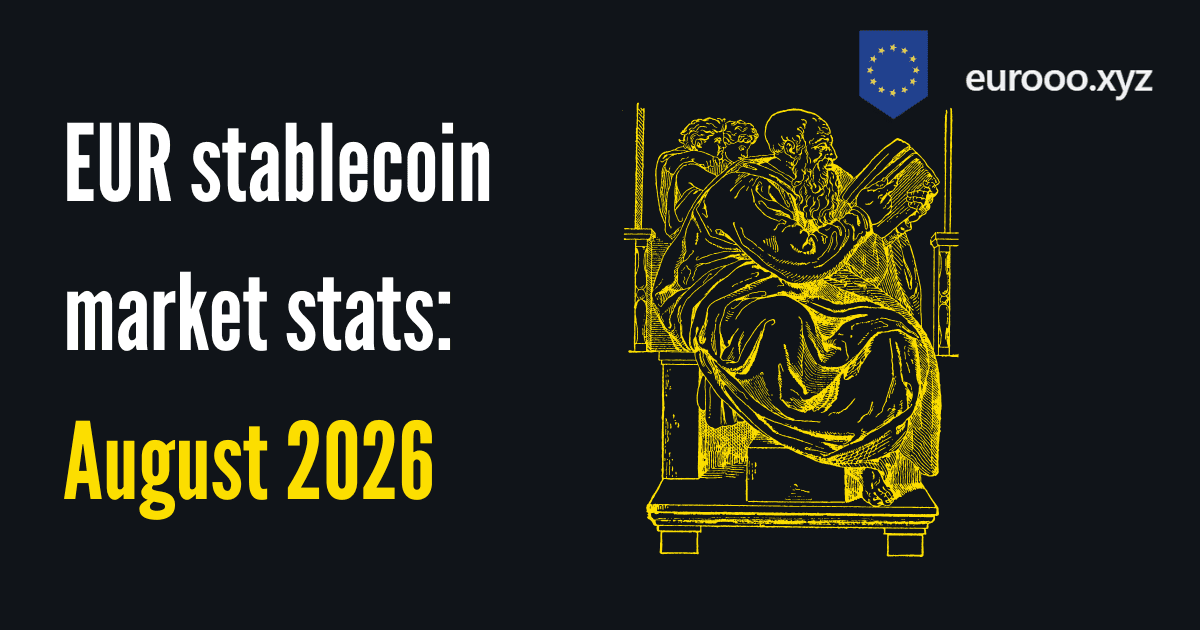 EUR Stablecoin Market Stats — August 2026